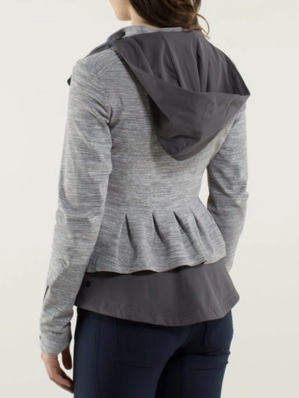 Lululemon Bust A Move Jacket Commuter Denim Silver Spoon Slate/Soot Light Size 8